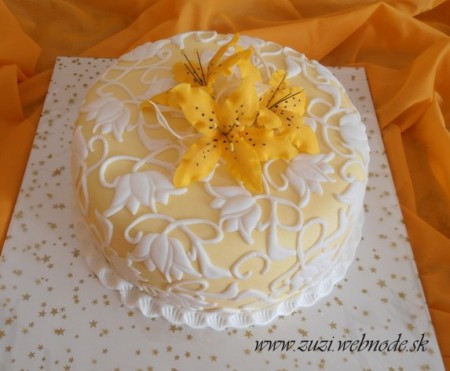 svadobná s patchworkom a ľaliami